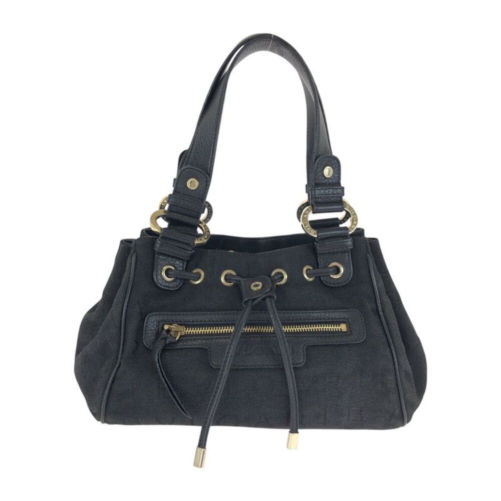 Bvlgari Canvas Leather Logo Mania Handbag